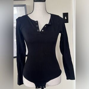 Elegant Black Long Sleeve Women's Top